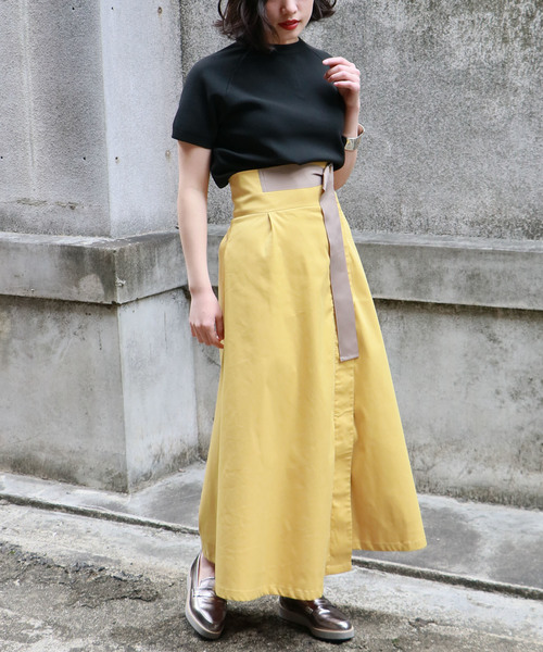 &g'aime（アンジェム）の「【&g'aime】テープベルトロングスカート（スカート・レディース・ベージュ/ネイビー/イエロー/ブルー・FREE）」の17枚目の写真