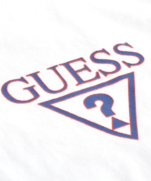 ROOPTOKYO（ループトウキョウ）の「別注：Guess Green Label/ゲスグリーンレーベル Triangle Q Mark Back Print LS Tee（Tシャツ/カットソー・メンズ・ホワイト/ブラック・M/S/L/XL）」の14枚目の写真