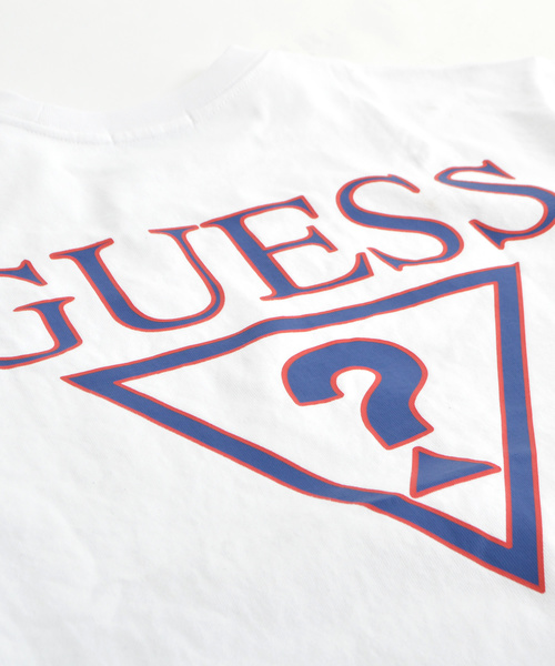 ROOPTOKYO（ループトウキョウ）の「別注：Guess Green Label/ゲスグリーンレーベル Triangle Q Mark Back Print LS Tee（Tシャツ/カットソー・メンズ・ホワイト/ブラック・M/S/L/XL）」の10枚目の写真