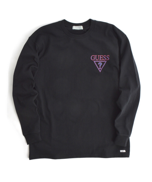 ROOPTOKYO（ループトウキョウ）の「別注：Guess Green Label/ゲスグリーンレーベル Triangle Q Mark Back Print LS Tee（Tシャツ/カットソー・メンズ・ホワイト/ブラック・M/S/L/XL）」の6枚目の写真