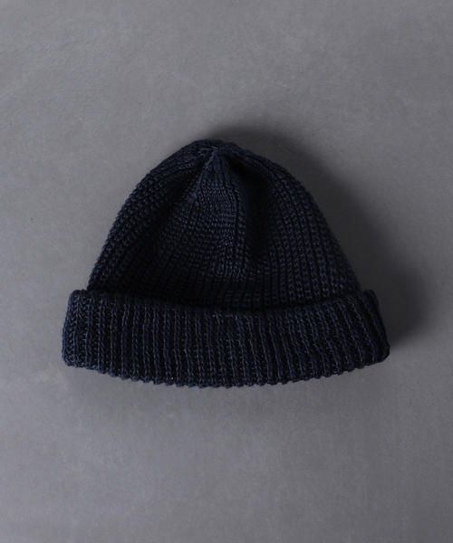 UNITED ARROWS（ユナイテッドアローズ）の「<UNITED ARROWS> リネン ニット キャップ（ニットキャップ/ビーニー・メンズ・マスタード/ネイビー/ダークグレー/ブラック・FREE）」の4枚目の写真
