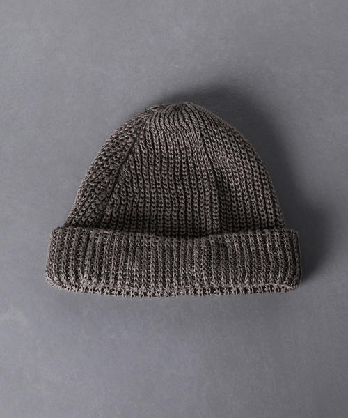 UNITED ARROWS（ユナイテッドアローズ）の「<UNITED ARROWS> リネン ニット キャップ（ニットキャップ/ビーニー・メンズ・マスタード/ネイビー/ダークグレー/ブラック・FREE）」の6枚目の写真
