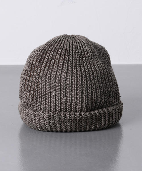UNITED ARROWS（ユナイテッドアローズ）の「<UNITED ARROWS> リネン ニット キャップ（ニットキャップ/ビーニー・メンズ・マスタード/ネイビー/ダークグレー/ブラック・FREE）」の7枚目の写真