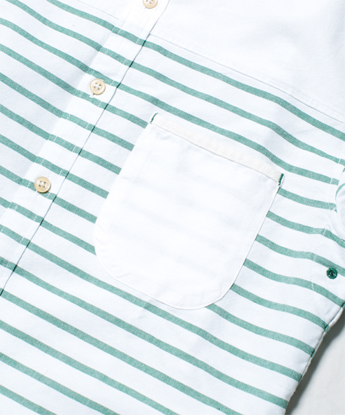 NANO universe（ナノユニバース）の「ボーダーオックスシャツ（シャツ/ブラウス・メンズ・グリーン/ブルー/ネイビー/イエロー/レッド・LARGE/MEDIUM/X-LARGE/SMALL）」の6枚目の写真