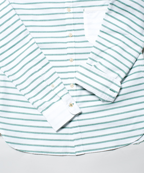 NANO universe（ナノユニバース）の「ボーダーオックスシャツ（シャツ/ブラウス・メンズ・グリーン/ブルー/ネイビー/イエロー/レッド・LARGE/MEDIUM/X-LARGE/SMALL）」の8枚目の写真