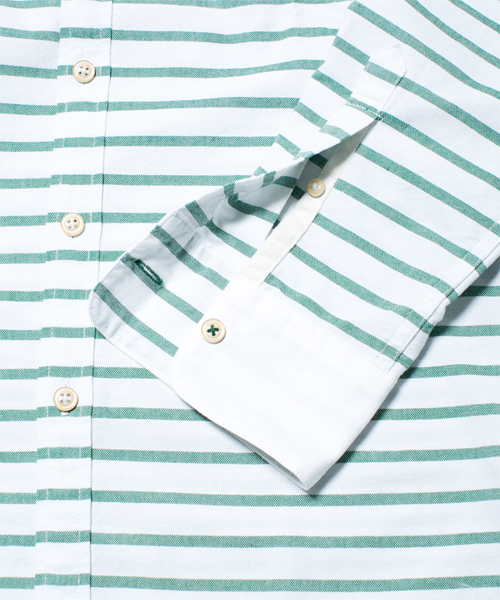 NANO universe（ナノユニバース）の「ボーダーオックスシャツ（シャツ/ブラウス・メンズ・グリーン/ブルー/ネイビー/イエロー/レッド・LARGE/MEDIUM/X-LARGE/SMALL）」の9枚目の写真