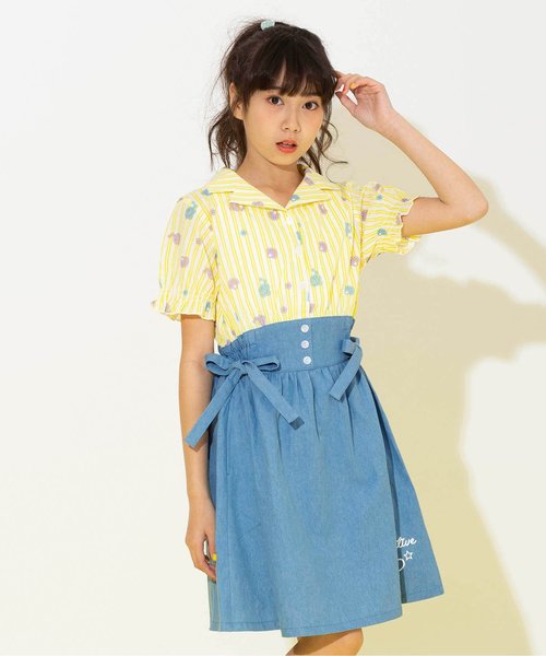 Algy アルジー の シェルストライプ柄ワンピ ワンピース Wear