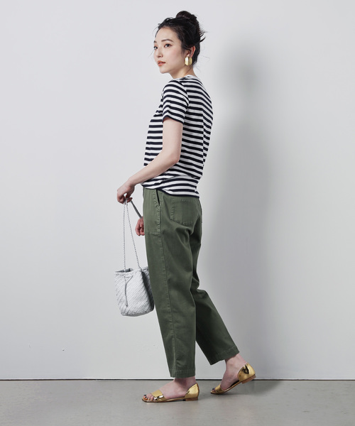 ZOZO（ゾゾ）の「中細ボーダーTシャツ[WOMEN]（Tシャツ/カットソー・レディース・ホワイト×ブラック/ホワイト×ネイビー・マルチサイズ）」の9枚目の写真