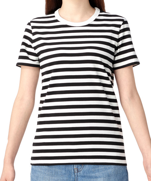 ZOZO（ゾゾ）の「中細ボーダーTシャツ[WOMEN]（Tシャツ/カットソー・レディース・ホワイト×ブラック/ホワイト×ネイビー・マルチサイズ）」の14枚目の写真