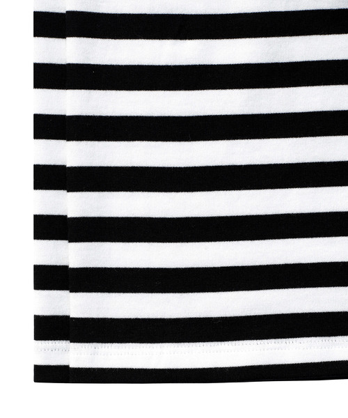 ZOZO（ゾゾ）の「中細ボーダーTシャツ[WOMEN]（Tシャツ/カットソー・レディース・ホワイト×ブラック/ホワイト×ネイビー・マルチサイズ）」の5枚目の写真