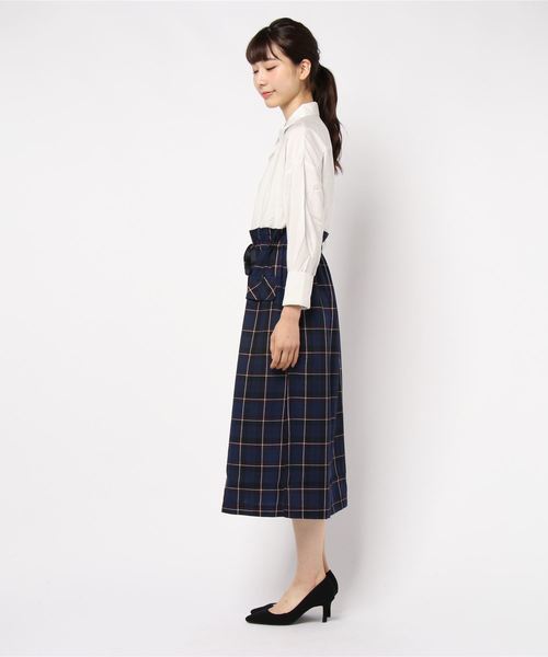 GeeRA(ジーラ)の「【19秋新着】ドッキングシャツワンピース(シャツワンピース・レディース・グレー/ネイビー・LARGE/X-LARGE/MEDIUM)」の3枚目の写真