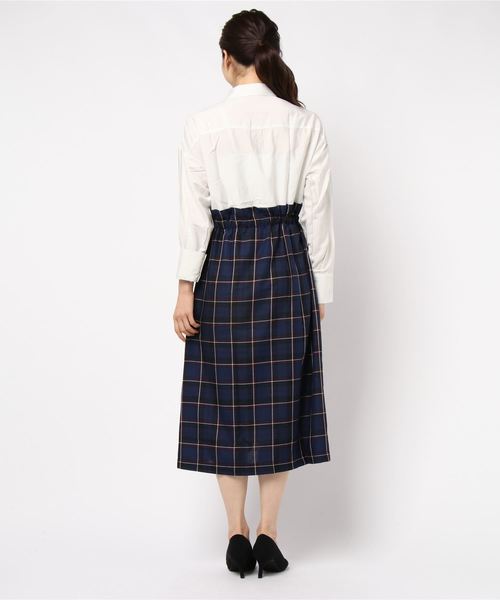 GeeRA(ジーラ)の「【19秋新着】ドッキングシャツワンピース(シャツワンピース・レディース・グレー/ネイビー・LARGE/X-LARGE/MEDIUM)」の4枚目の写真