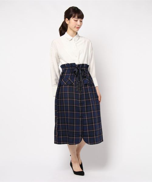 GeeRA(ジーラ)の「【19秋新着】ドッキングシャツワンピース(シャツワンピース・レディース・グレー/ネイビー・LARGE/X-LARGE/MEDIUM)」の12枚目の写真