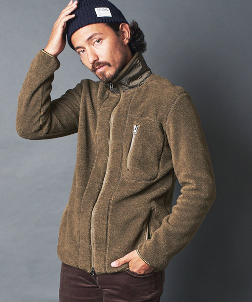 Magine(マージン)の「FLEECE STAND ZIP BLOUSON:フリース スタンドジップ ブルゾン(ブルゾン・メンズ・ブラック/チャコールグレー/ベージュ/オリーブ・44/46/48)」の4枚目の写真