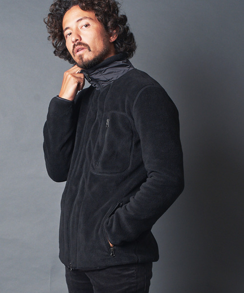 Magine(マージン)の「FLEECE STAND ZIP BLOUSON:フリース スタンドジップ ブルゾン(ブルゾン・メンズ・ブラック/チャコールグレー/ベージュ/オリーブ・44/46/48)」の6枚目の写真