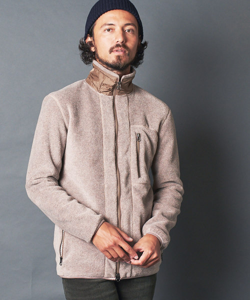 Magine(マージン)の「FLEECE STAND ZIP BLOUSON:フリース スタンドジップ ブルゾン(ブルゾン・メンズ・ブラック/チャコールグレー/ベージュ/オリーブ・44/46/48)」の15枚目の写真