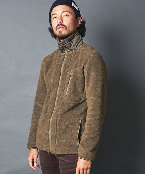 Magine(マージン)の「FLEECE STAND ZIP BLOUSON:フリース スタンドジップ ブルゾン(ブルゾン・メンズ・ブラック/チャコールグレー/ベージュ/オリーブ・44/46/48)」の18枚目の写真