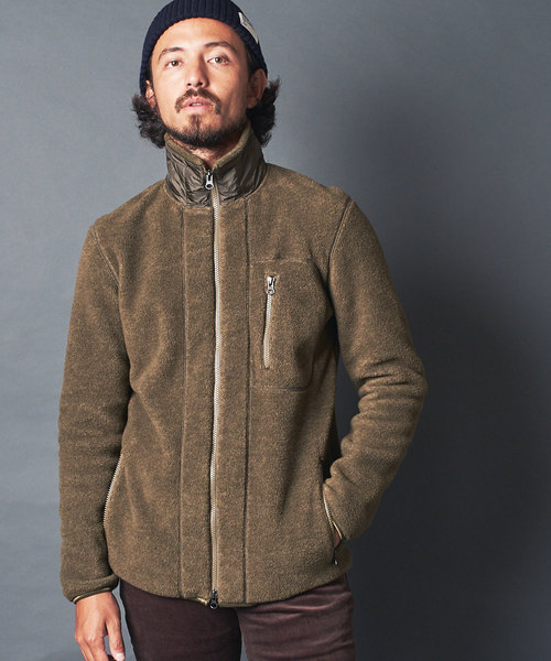 Magine(マージン)の「FLEECE STAND ZIP BLOUSON:フリース スタンドジップ ブルゾン(ブルゾン・メンズ・ブラック/チャコールグレー/ベージュ/オリーブ・44/46/48)」の19枚目の写真