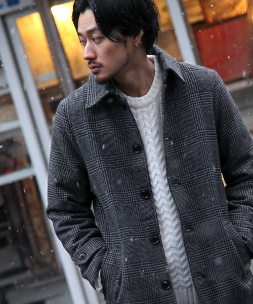 ZIP FIVE(ジップファイブ)の「【ZIP FIVE】メルトンステンカラーコート(ステンカラーコート・メンズ・ブラック/ブラウン/グレー系その他/ベージュ系その他・MEDIUM/LARGE/X-LARGE)」の3枚目の写真