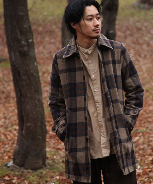 ZIP FIVE(ジップファイブ)の「【ZIP FIVE】メルトンステンカラーコート(ステンカラーコート・メンズ・ブラック/ブラウン/グレー系その他/ベージュ系その他・MEDIUM/LARGE/X-LARGE)」の1枚目の写真