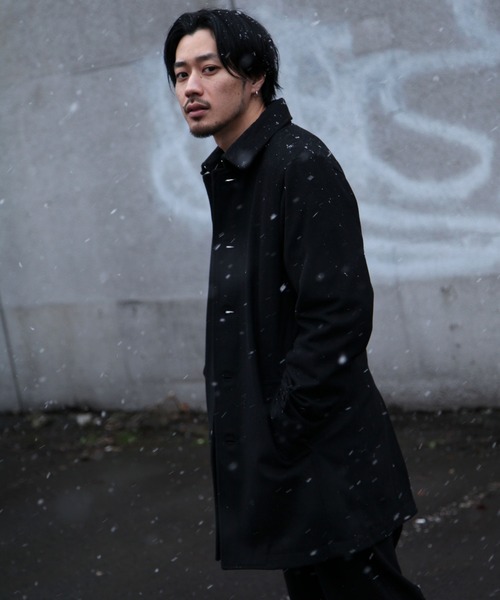 ZIP FIVE(ジップファイブ)の「【ZIP FIVE】メルトンステンカラーコート(ステンカラーコート・メンズ・ブラック/ブラウン/グレー系その他/ベージュ系その他・MEDIUM/LARGE/X-LARGE)」の2枚目の写真