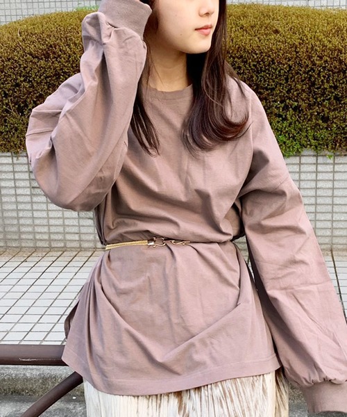 apres jour（アプレジュール）の「スリット入りBIGロンＴ【ZOZOTOWN限定アイテム】（Tシャツ/カットソー・レディース・オフホワイト/ライトベージュ/モカ・フリー）」の17枚目の写真