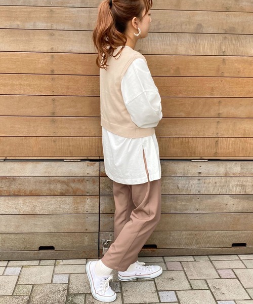 apres jour（アプレジュール）の「スリット入りBIGロンＴ【ZOZOTOWN限定アイテム】（Tシャツ/カットソー・レディース・オフホワイト/ライトベージュ/モカ・フリー）」の22枚目の写真