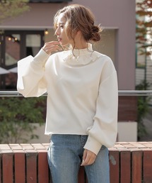 KOBE LETTUCE | フリルネックボリュームスリーブブラウス(シャツ/ブラウス)