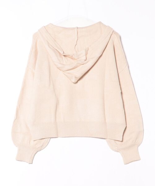 STYLEBLOCK(スタイルブロック)の「フロントボタンショートニットパーカー(ニット/セーター・レディース・ベージュ/ブラウン/ブラック・M)」の5枚目の写真