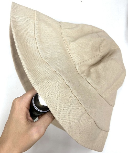 QUEENHEAD（クイーンヘッド）の「紐付きブリムハット（ハット・レディース・ブラック/ブラウン/ライトベージュ/カーキ・X-LARGE/XX-LARGE/FREE）」の6枚目の写真