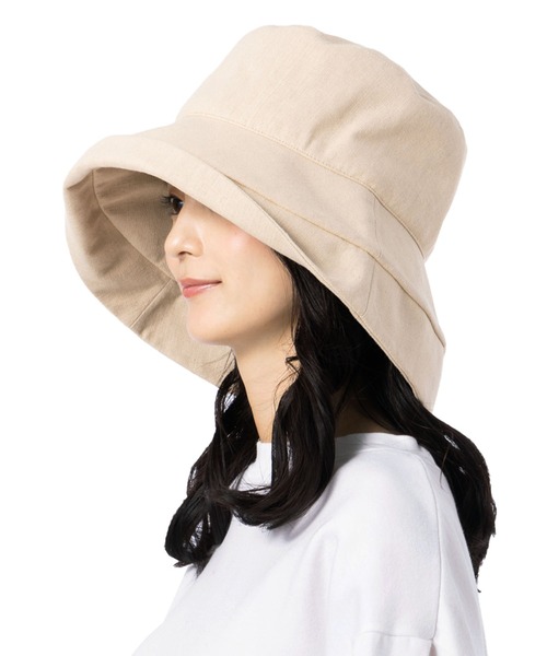 QUEENHEAD（クイーンヘッド）の「紐付きブリムハット（ハット・レディース・ブラック/ブラウン/ライトベージュ/カーキ・X-LARGE/XX-LARGE/FREE）」の21枚目の写真