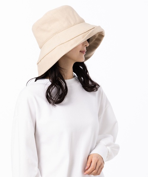 QUEENHEAD（クイーンヘッド）の「紐付きブリムハット（ハット・レディース・ブラック/ブラウン/ライトベージュ/カーキ・X-LARGE/XX-LARGE/FREE）」の22枚目の写真