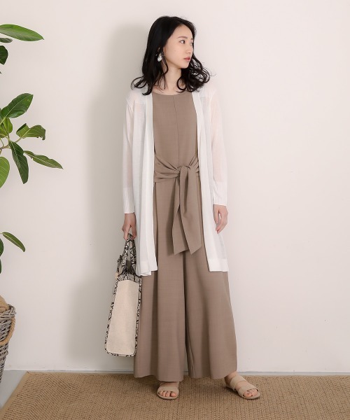 Bou Jeloud(ブージュルード)の「さらさらミドルスリットカーディガン(カーディガン/ボレロ・レディース・オフホワイト/ライトグレー/ライトグリーン/ブルーグリーン/ブラック・FREE)」の8枚目の写真