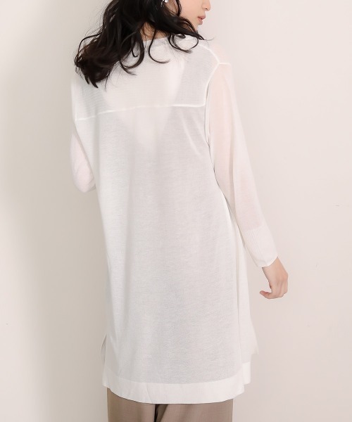 Bou Jeloud(ブージュルード)の「さらさらミドルスリットカーディガン(カーディガン/ボレロ・レディース・オフホワイト/ライトグレー/ライトグリーン/ブルーグリーン/ブラック・FREE)」の10枚目の写真