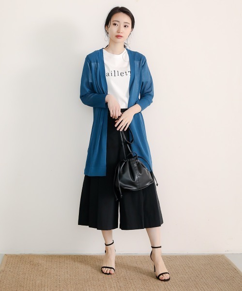 Bou Jeloud(ブージュルード)の「さらさらミドルスリットカーディガン(カーディガン/ボレロ・レディース・オフホワイト/ライトグレー/ライトグリーン/ブルーグリーン/ブラック・FREE)」の19枚目の写真