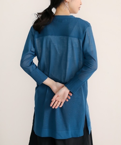 Bou Jeloud(ブージュルード)の「さらさらミドルスリットカーディガン(カーディガン/ボレロ・レディース・オフホワイト/ライトグレー/ライトグリーン/ブルーグリーン/ブラック・FREE)」の20枚目の写真