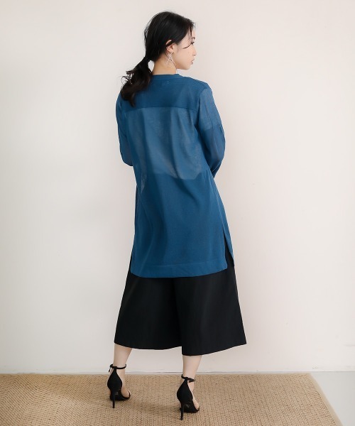 Bou Jeloud(ブージュルード)の「さらさらミドルスリットカーディガン(カーディガン/ボレロ・レディース・オフホワイト/ライトグレー/ライトグリーン/ブルーグリーン/ブラック・FREE)」の21枚目の写真