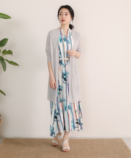 Bou Jeloud(ブージュルード)の「さらさらミドルスリットカーディガン(カーディガン/ボレロ・レディース・オフホワイト/ライトグレー/ライトグリーン/ブルーグリーン/ブラック・FREE)」の22枚目の写真