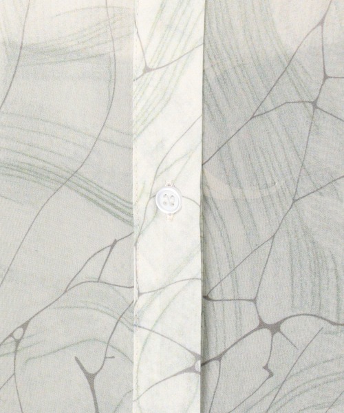 archives（アルシーヴ）の「幾何柄チュニック襟付きBIGシャツ（シャツ/ブラウス・レディース・ミント/ベージュ/ピンク・MEDIUM）」の9枚目の写真