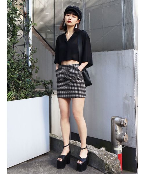 EMODA（エモダ）の「マリンキャップ（キャスケット・レディース・ブラック/ホワイト・FREE）」の10枚目の写真