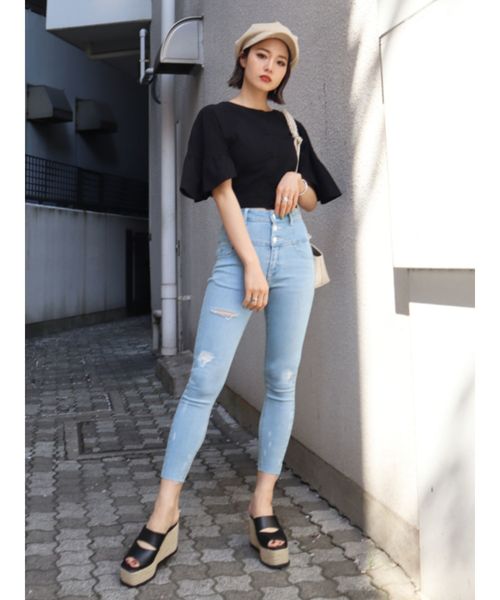 EMODA（エモダ）の「マリンキャップ（キャスケット・レディース・ブラック/ホワイト・FREE）」の14枚目の写真