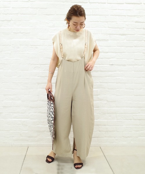 DouDou（ドゥドゥ）の「畦ニットベスト（ニット/セーター・レディース・ダークブラウン/ベージュ・FREE）」の16枚目の写真