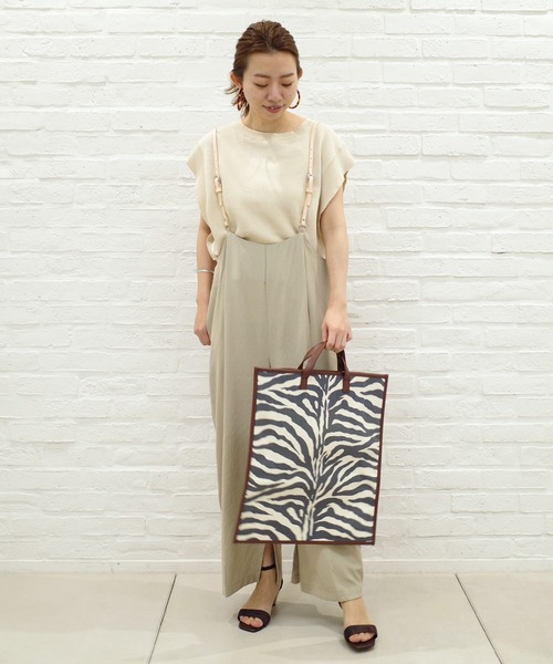 DouDou（ドゥドゥ）の「畦ニットベスト（ニット/セーター・レディース・ダークブラウン/ベージュ・FREE）」の14枚目の写真