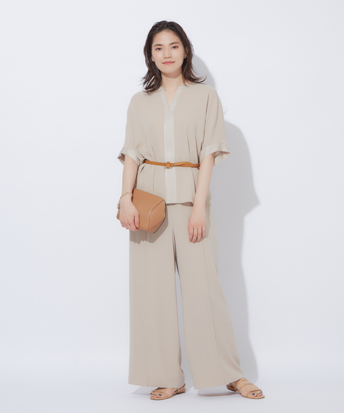 qualite（カリテ）の「ドレープドルマンブラウス（シャツ/ブラウス・レディース・ブラック/ベージュ・38）」の13枚目の写真