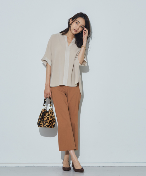 qualite（カリテ）の「ドレープドルマンブラウス（シャツ/ブラウス・レディース・ブラック/ベージュ・38）」の19枚目の写真