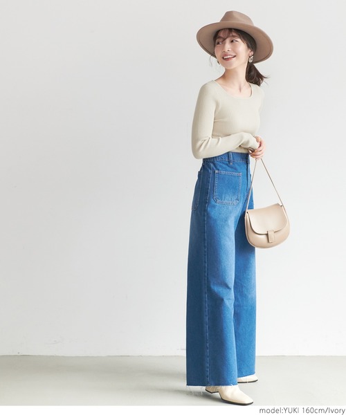 coca(coca)(コカ)の「\\新色登場//前後2WAYスクエアネックニット(ニット/セーター・レディース・ブラック/ベージュ/アイボリー/グレー系その他/ネイビー/レッド・ONE SIZE)」の12枚目の写真
