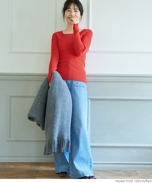 セール】＼＼新色登場／／前後2WAYスクエアネックニット（ニット