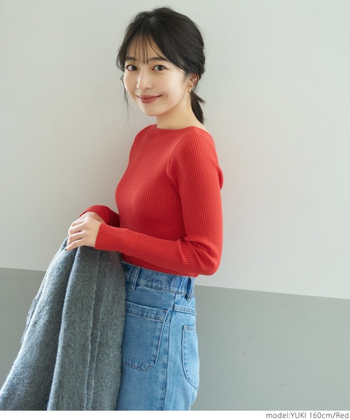 セール】＼＼新色登場／／前後2WAYスクエアネックニット（ニット