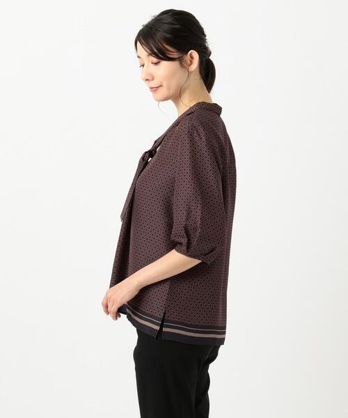 J.PRESS Ladies(J.プレス レディス)の「【洗える】ジオメトリックプリント ブラウス(シャツ/ブラウス・レディース・グレー系5/ネイビー系5・XS)」の12枚目の写真