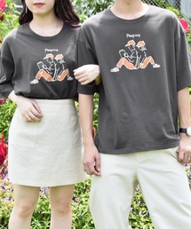 PairPair | 線画カップルグラフィックT(男女兼用)(Tシャツ/カットソー)